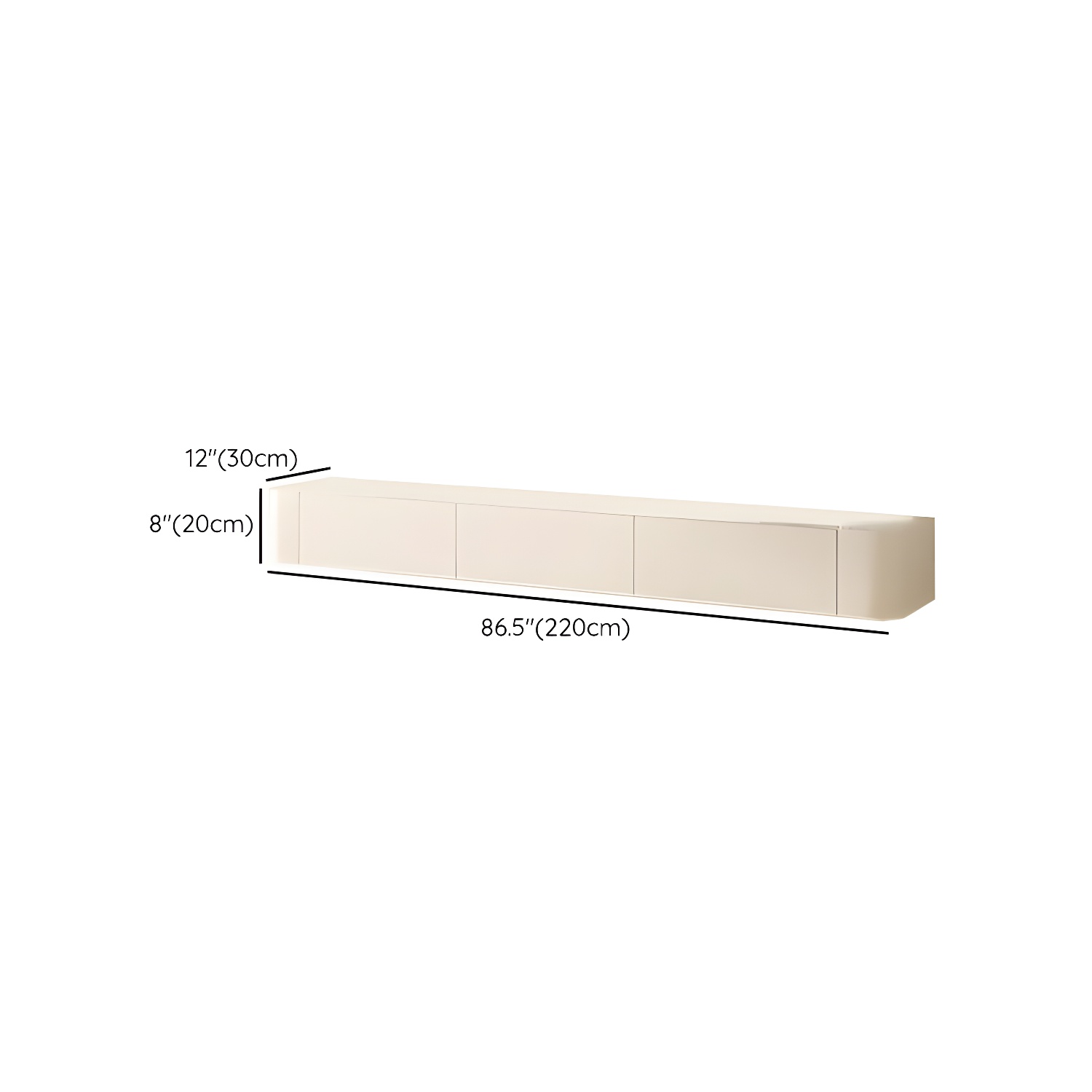 Scandinavian Solid Wood Frame Wall-mounted TV Media Stand with Drawers and Door - image 15