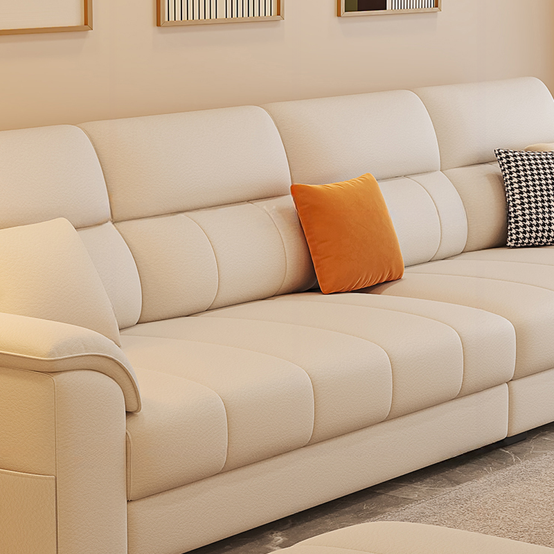 Straight/L-Shape Reversible/Horizontal Sofa/Sofa Recliner with Concealed Support & Natural Wood Frame - image 4