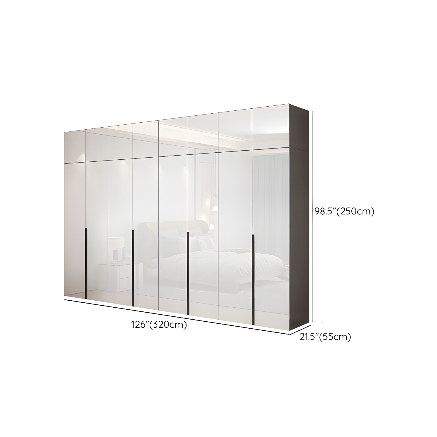 Engineered Wood Wardrobe Closet with Shelves Modern Wardrobe Cabinet for Home - image 23