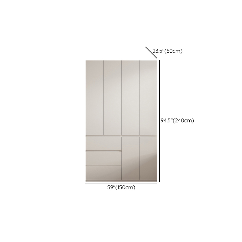 White Modish Manufactured Wood Armoire Cabinet with Soft Close Drawer, Soft Close Door, Interior Shelves, and Clothing Rod - image 19