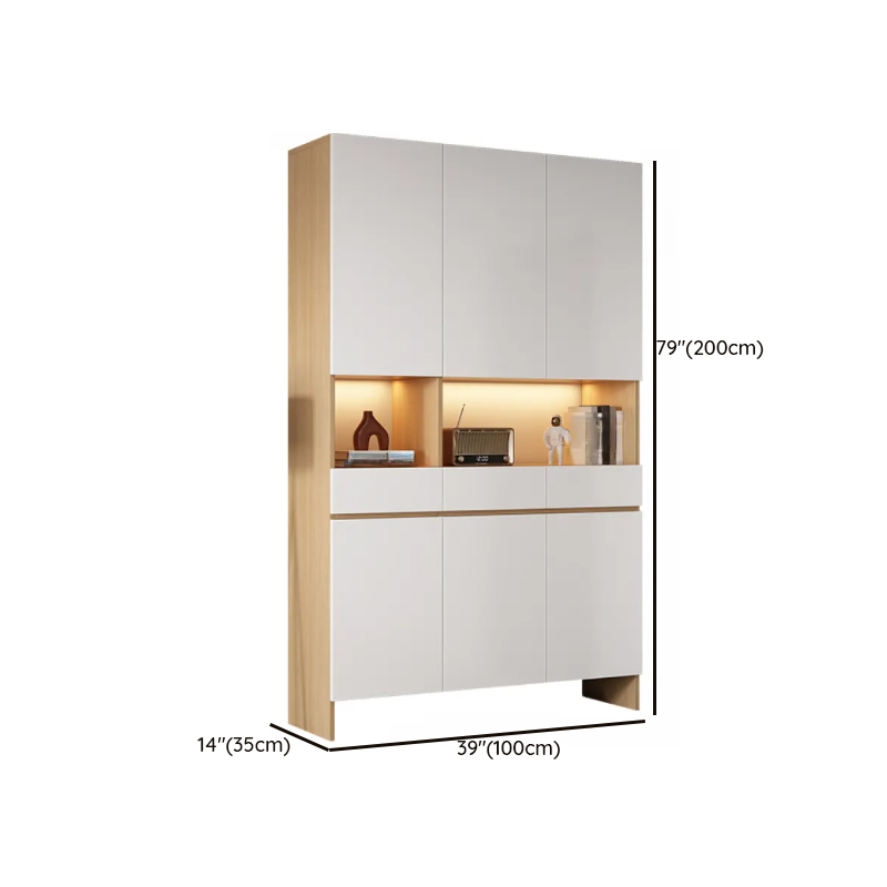 Trendy Rectangle Accent Cabinet with Hutch, Changeable Shelf, Groove Handles, Multi-Color Top, and Soft Close Drawer - image 31