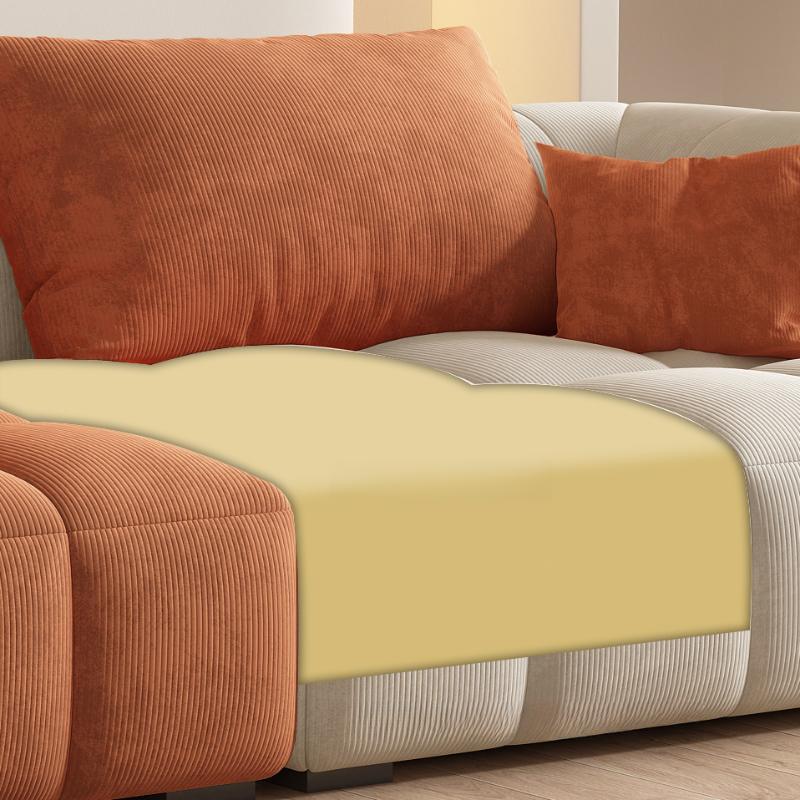 Vibrant Peony/Cerulean/Tangerine Color Sofa Couch with Round Arm and Concealed Support - image 16