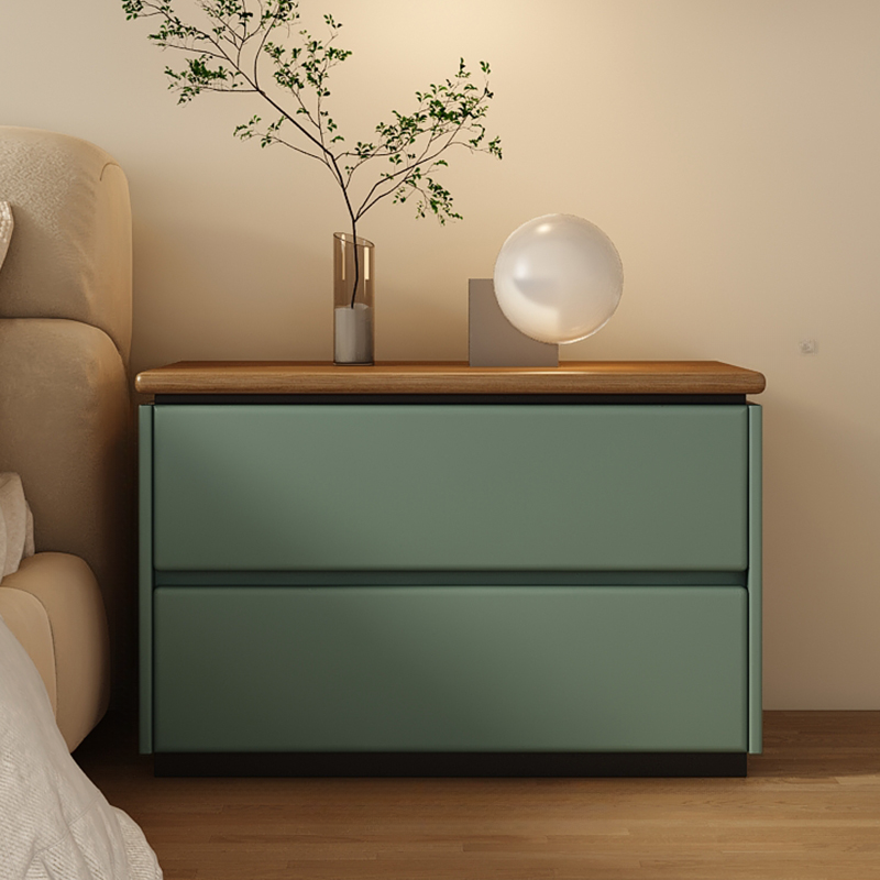 Modish 2 Tiers Drawer Storage Bedside Table with Laminate Countertop - image 5