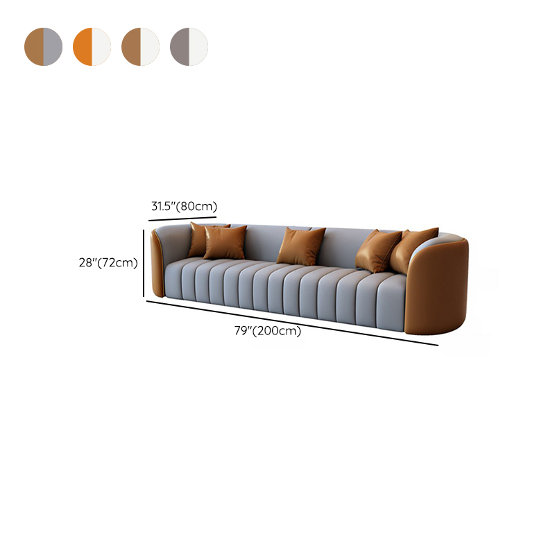 Trendy Grey/Ivory Solid Color 3-seater/for 2/1 Person Floor Sofa/Loveseat/Single Sofa with Tuxedo Arm for Sitting Room - image 23