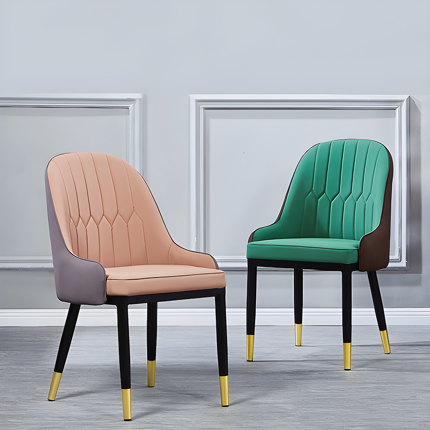 Leather Kitchen Side Chair 19'' Wide Dining Parsons Chair for Restaurant - image 10