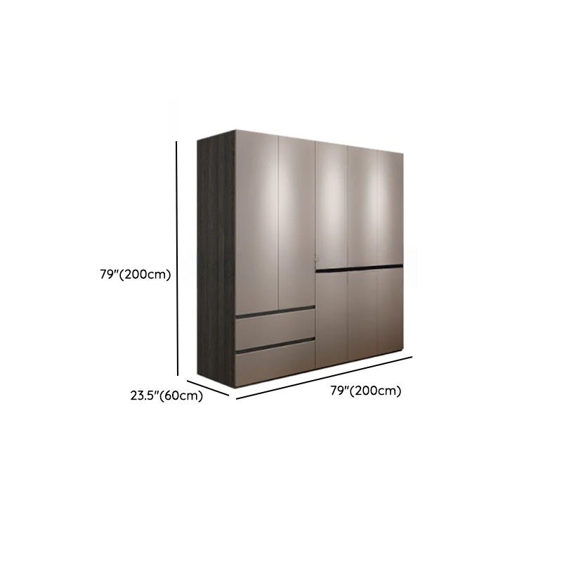 Sand Minimalist Laminate Cabinet Armoire with Soft Close Drawer, Soft Close Door, Interior Shelves, and Clothing Rod - image 12