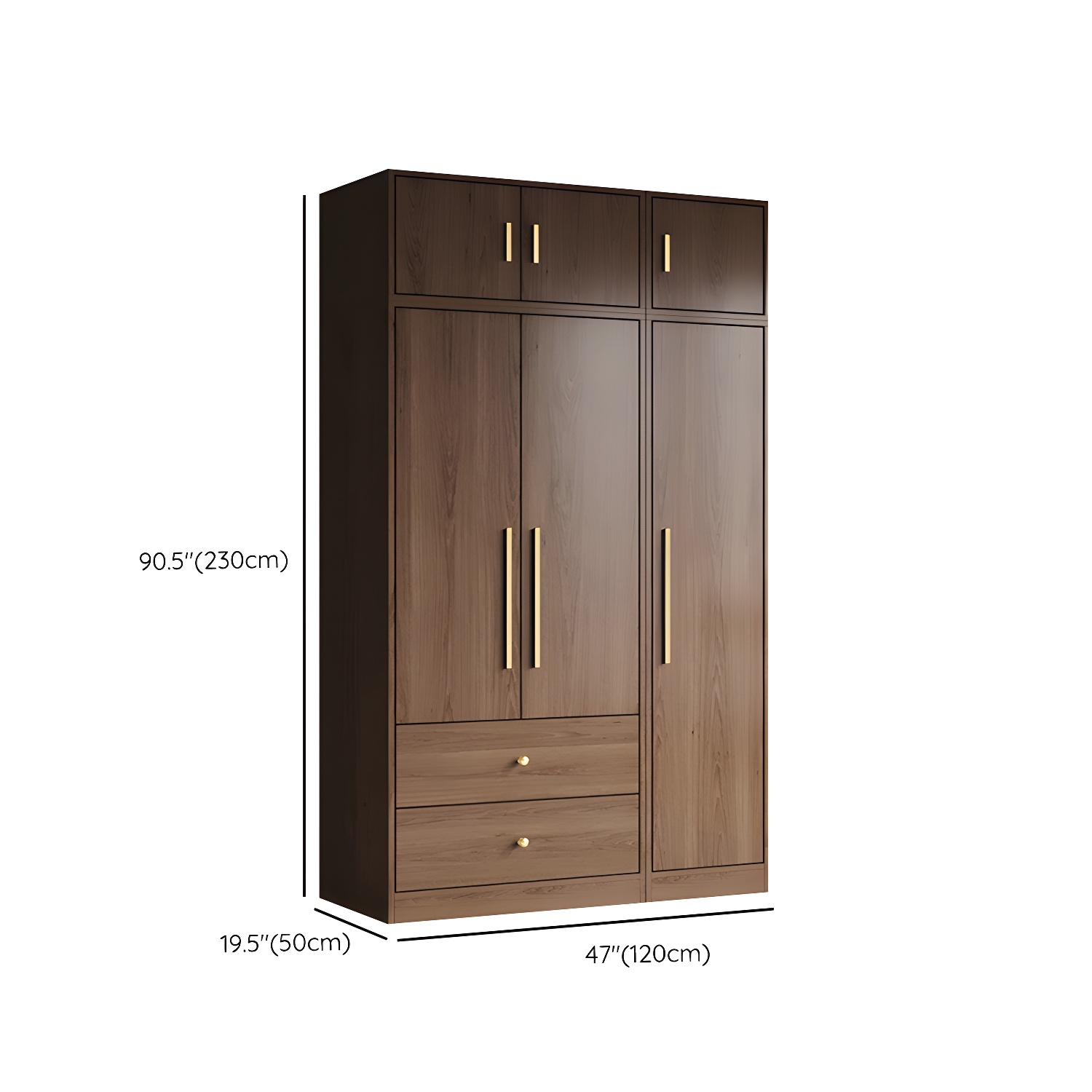 Wood Grain Design Armoires & Wardrobes with Soft Close Door and Storage Space - image 29