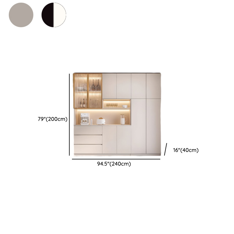 Trendy Sideboard with 3 Drawers, Cupboard, Wide/Standard/Narrow Sizes, 2/1 Shelves, Cabinets, and Glass-panel Door - image 63