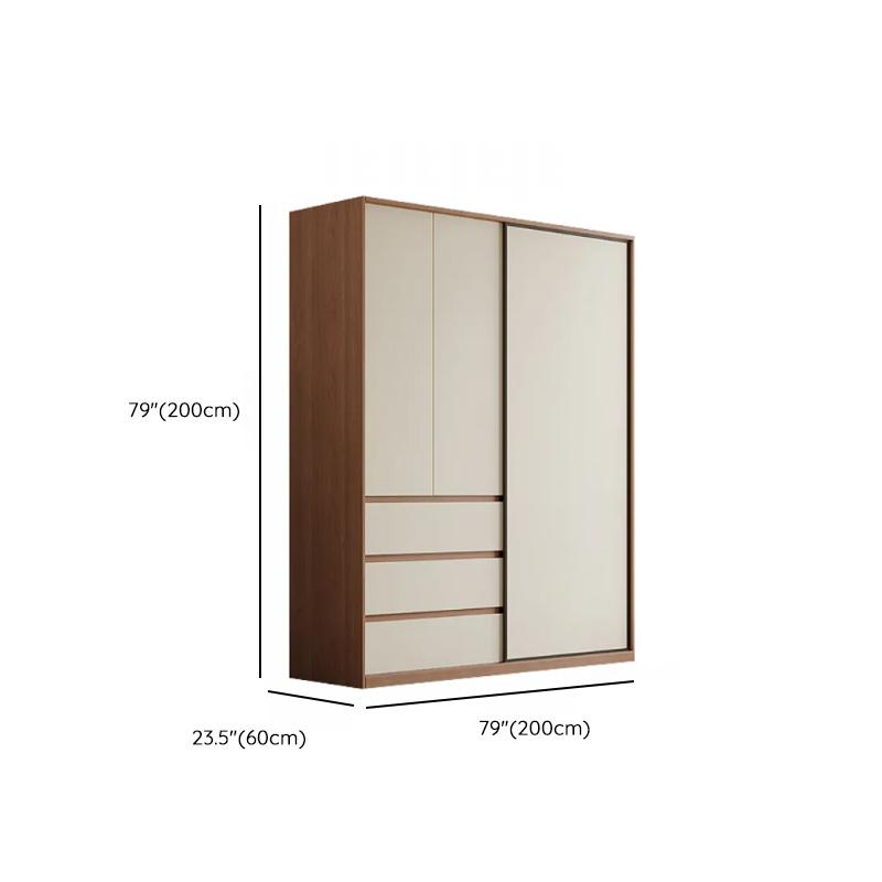 Multi-Color Simple Lumber Wardrobe Closet with Soft Close Drawer, Soft Close Door, Interior Shelves, and Clothing Rod - image 13