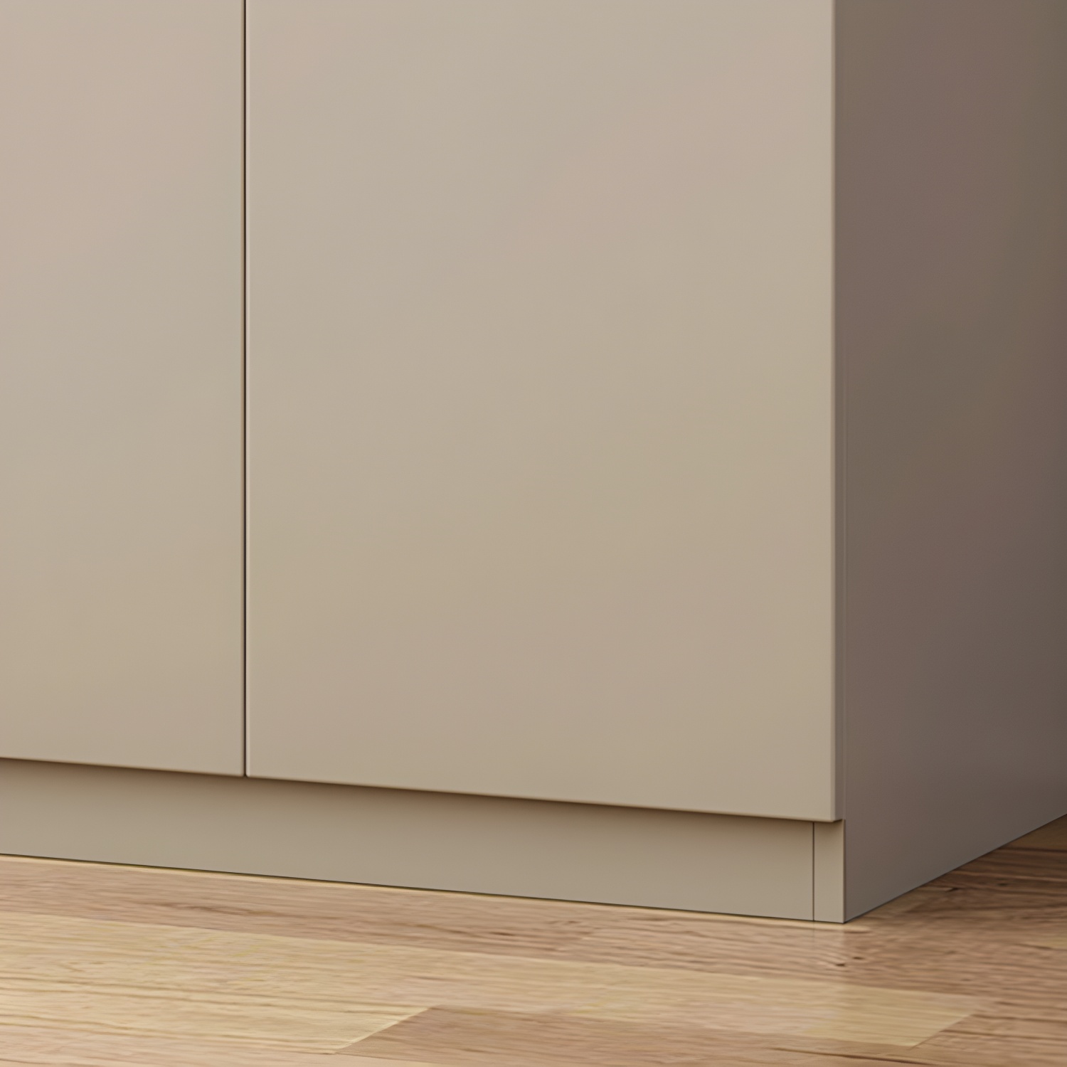 Contemporary Champagne Engineered Wood Shelves Included Sideboard with Doors - image 7