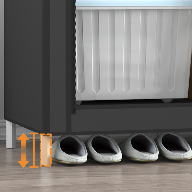 Modish Synthetic Unfixed Wardrobe Closet with Interior Shelves and Clothing Rod - image 10