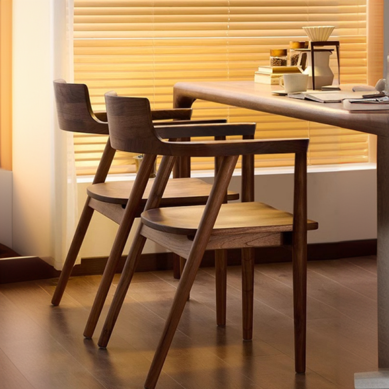 Casual Arm Chair with Uncovered Back, Upholstered, Walnut Timber Legs, Armrest, and Firm Stability - image 5
