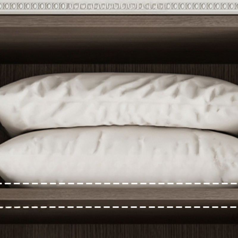 Chalk Modish Laminate Wardrobe Closet with Soft Close Drawer, Soft Close Door, Interior Shelves, and Clothing Rod - image 4