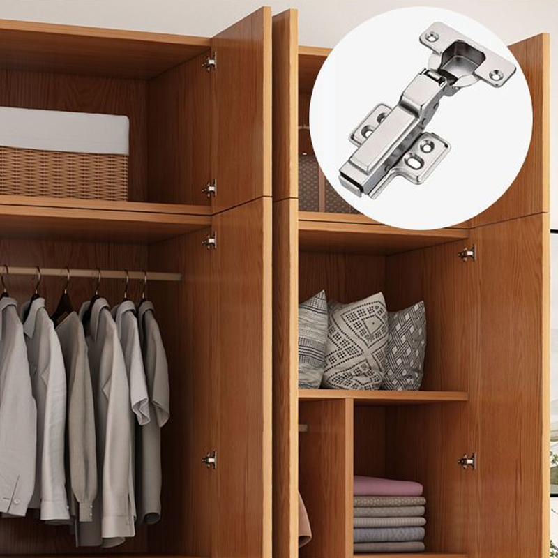 Natural Wood Freestanding Wardrobe Closet with Natural Doors - image 6