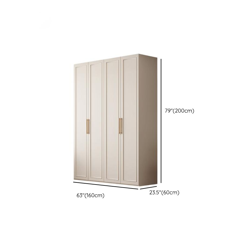 White Casual Wood Independent Armoire Cabinet with Compartments, Soft Close Door, and Interior Shelves - image 9