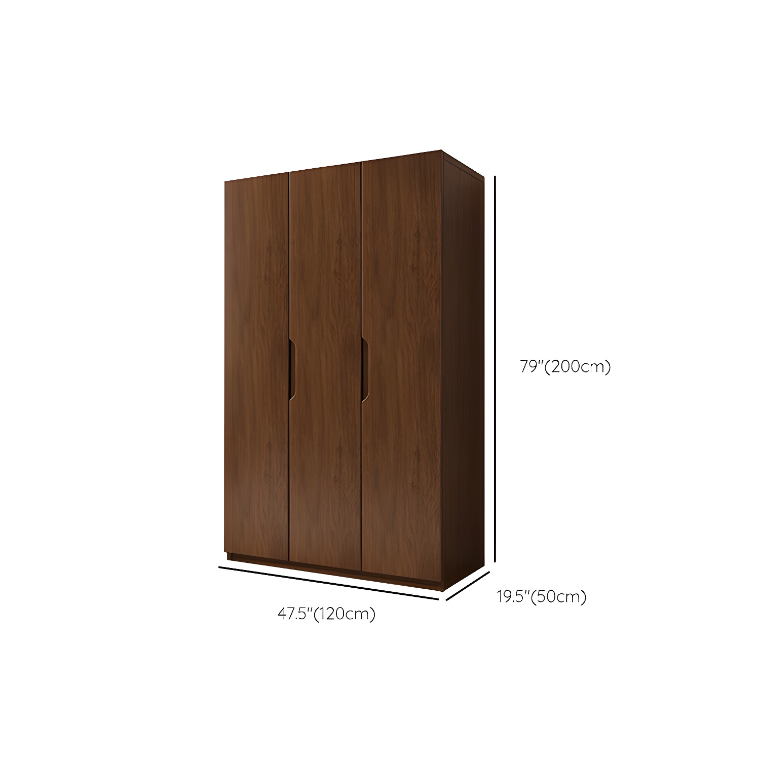 Contemporary Oak Solid Wood Wardrobe Freestanding Multifunctional Wardrobe - image 14