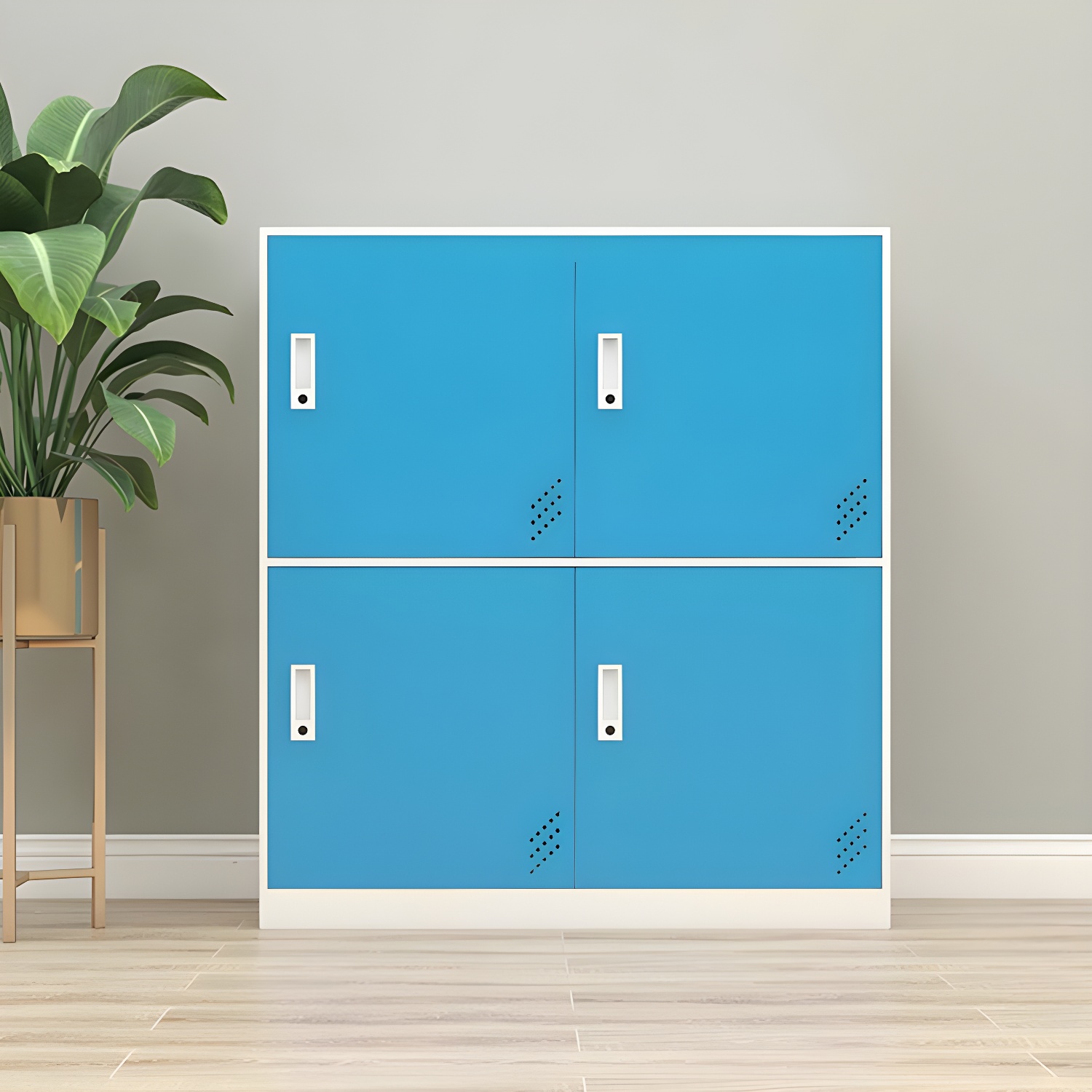 Metal Matte Finish Non-Hanging Cabinet Modern Storage Cabinet with Hinged Doors