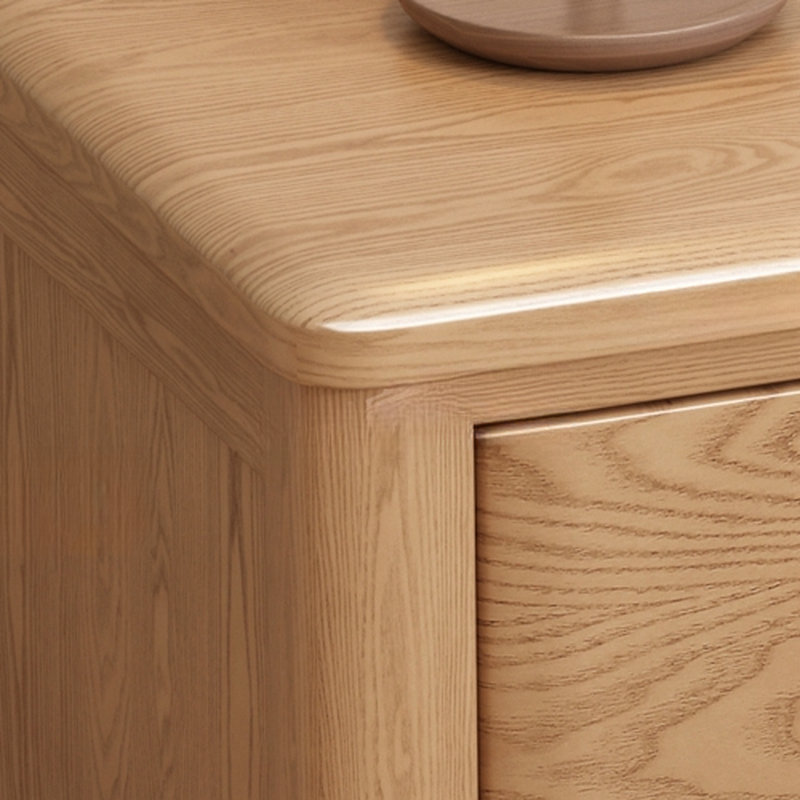 Contemporary Timber Nightstand With Drawer Storage with 2 Drawers/3 Drawers & Leg - image 9