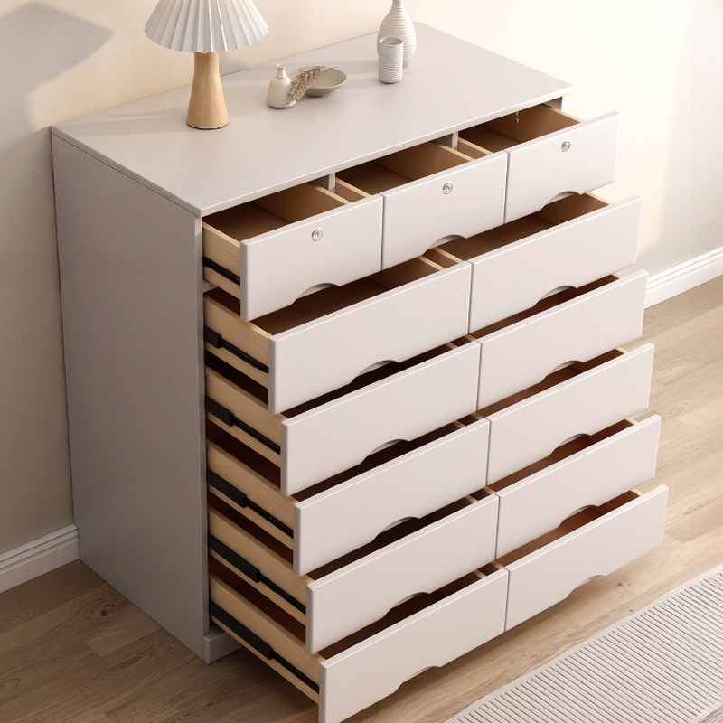 Light Gray Simple Cube Console Dresser for Parlor
