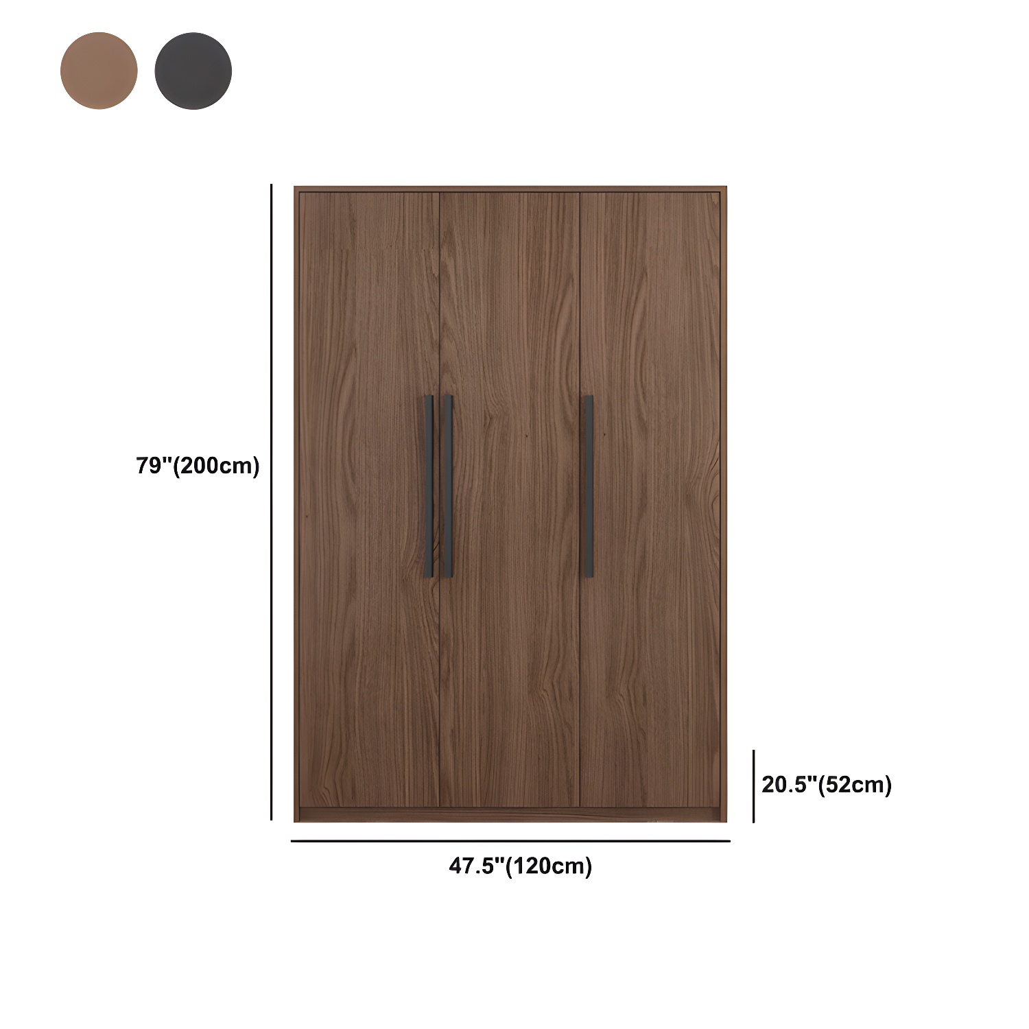 Contemporary Wardrobe with Garment Rod Engineered Wood Wardrobe Closet - image 20