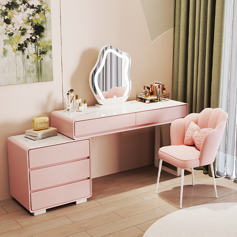Scalable Push-Pull Vanity Set, Lighting System, Adjustable Touch & Adjustable Brightness, Peony