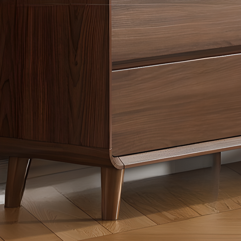 Cocoa Retro Rubberwood Semainier for Sleeping Quarters with 6 Drawers Horizontal - image 5