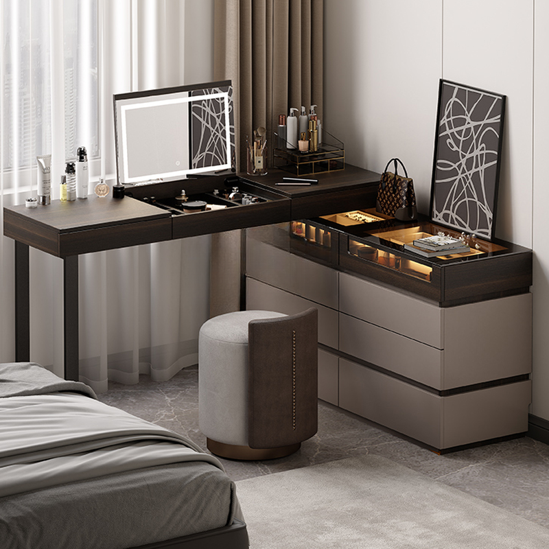 Space-saving Vanity Set with 7/11 Drawers, Lighting, Dividers, 2-in-1 Design, and Adjustable Touch Brightness - image 3