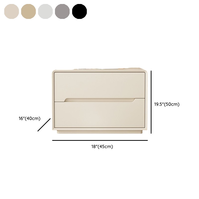 Trendy Drawer Storage Bedside Table with 2 Drawers and Vinyl Leather Countertop - image 12