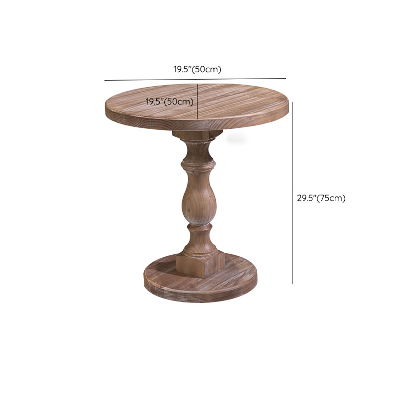 Standard Height 2 Seater Traditional Natural Pedestal Wood Kitchen Table - image 8