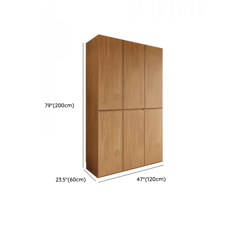 Wood Grain Minimalist Laminate Independent Wardrobe Closet with Soft Close Door, Interior Shelves, and Clothing Rod - image 10