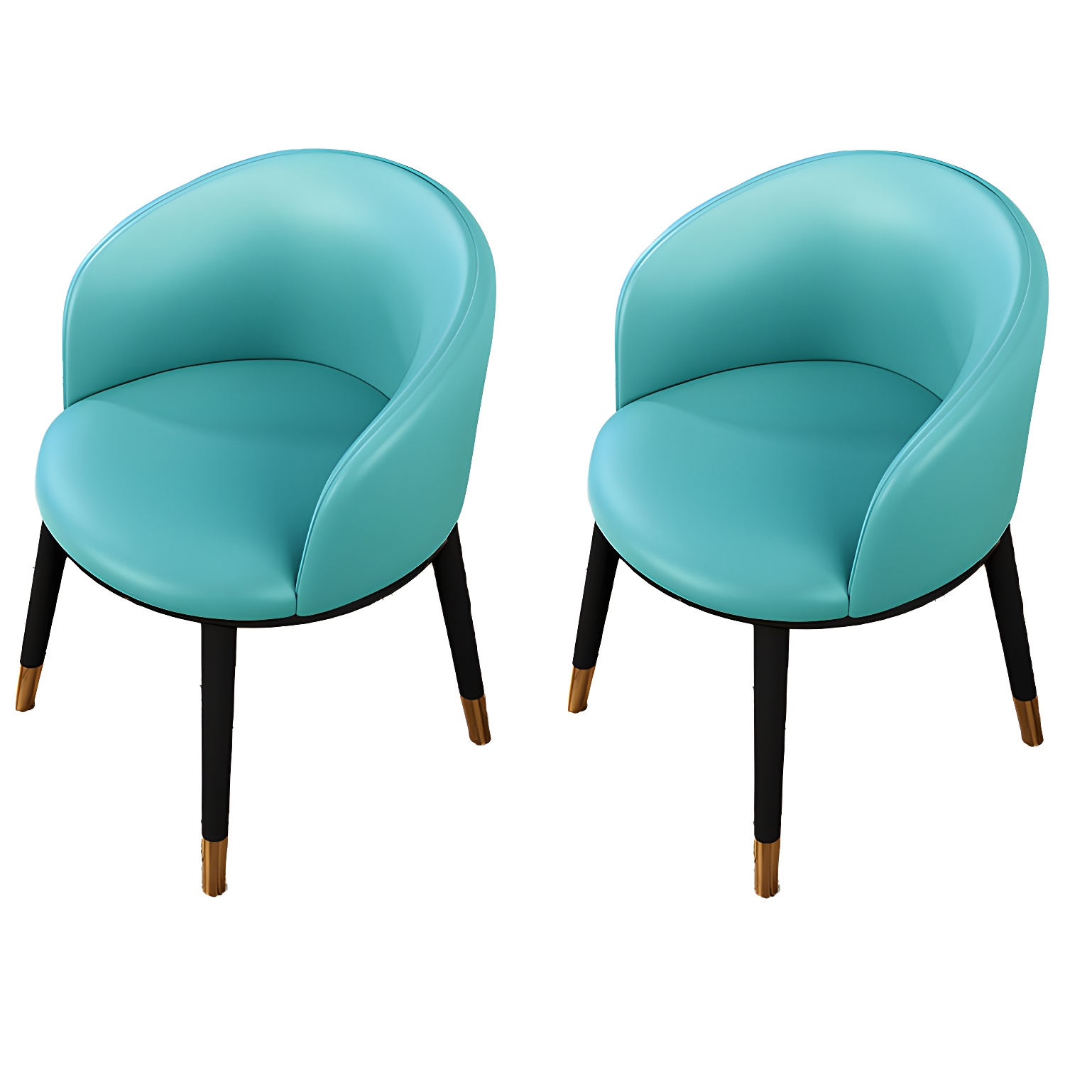 Contemporary Leather Home Arm Chair Solid Back Matte Finish Dining Chair - image 19