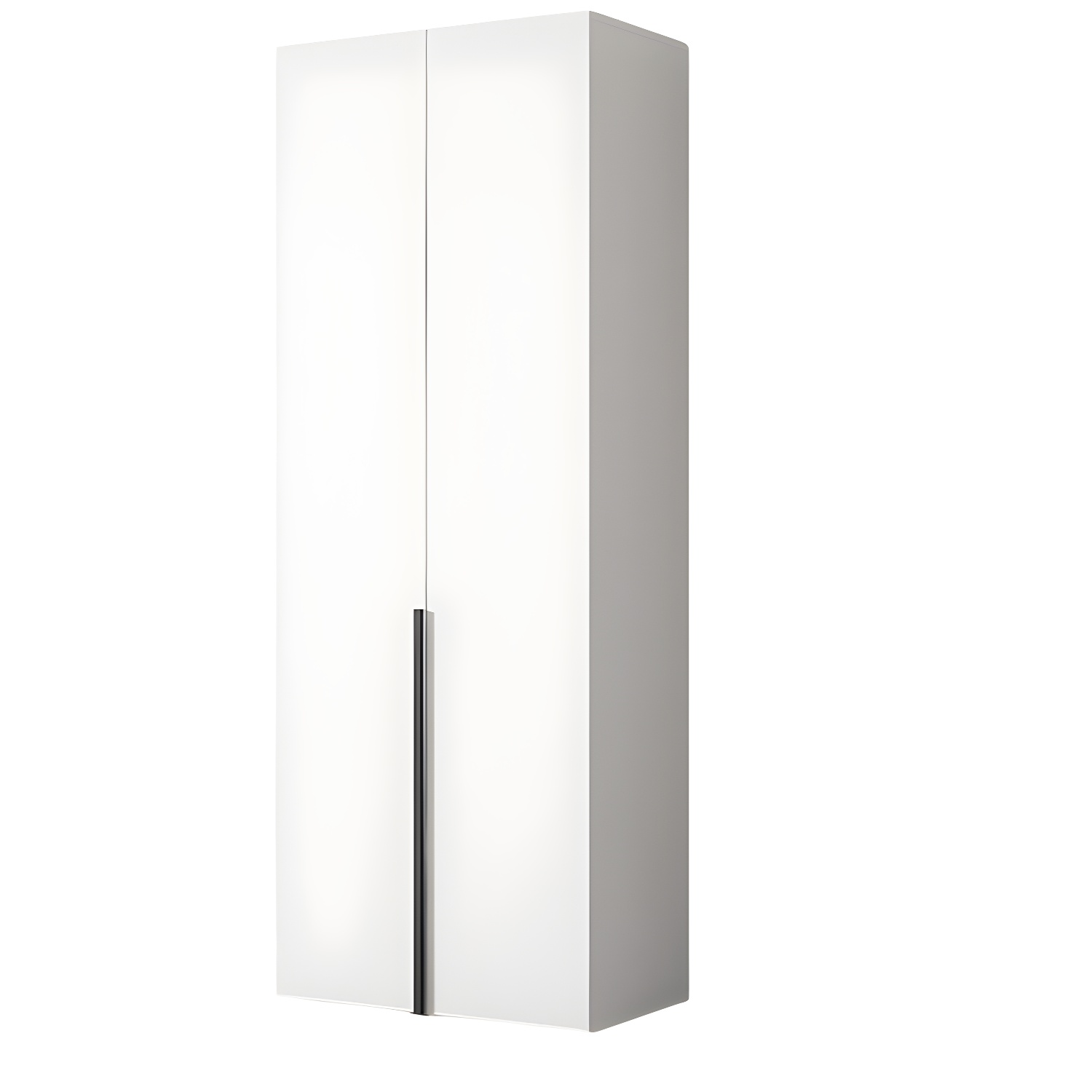 White Wood Wardrobe Armoire with Hinged Doors and Shelves Included - image 5