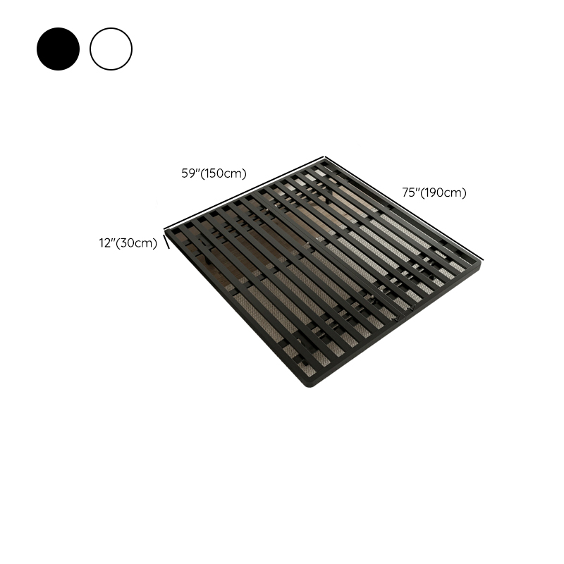 Modern Iron Open-Frame Bed with Solid Color, Metal Slats, and Legs Included - image 25