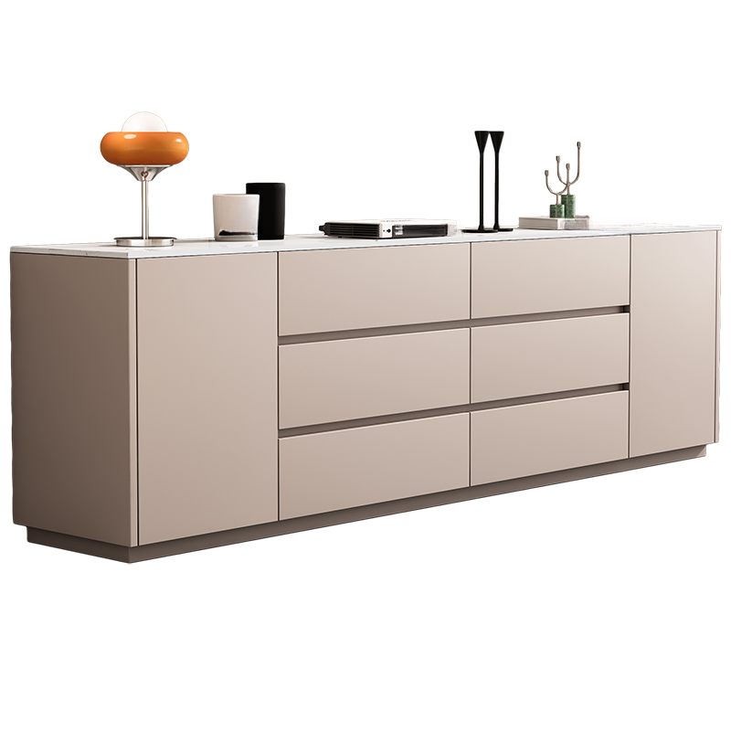 2-Door & 6 Drawers Rectangular TV Stand with Changeable Shelf for Sitting Room, 3 Tiers - image 6