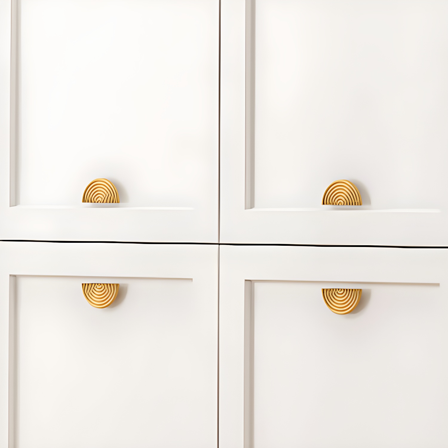Modern Solid Color Shelves Hinged Doors Cloth Rod Included Cabinet in Beige - image 9