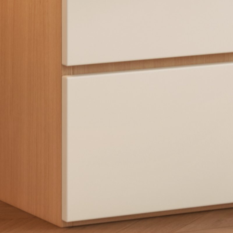 Wood Grain Minimalist Manufactured Wood Wardrobe Closet with Soft Close Drawer, Soft Close Door, Interior Shelves, and Clothing Rod - image 6