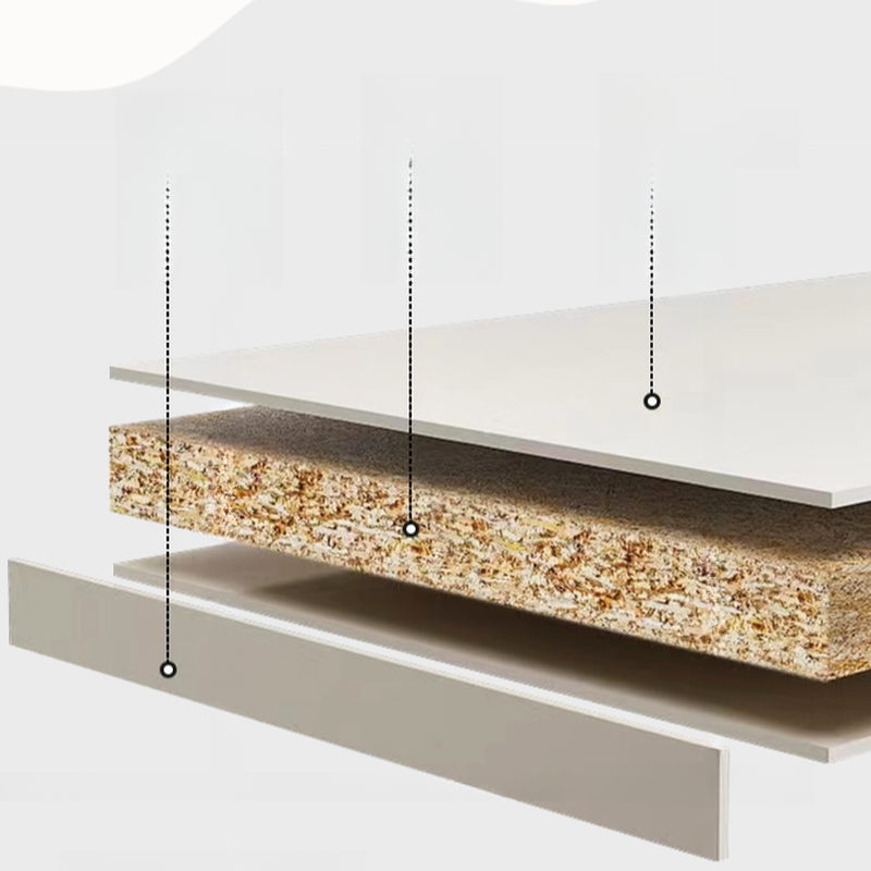 Chalk Almirah in Timber with Clothing Rod, 3 Cabinets/2 Cabinets and 5-Drawer/4-Drawer/3-Drawer in a Minimalist Style, 3-Shelf/2-Shelf Included/Not Included - image 7