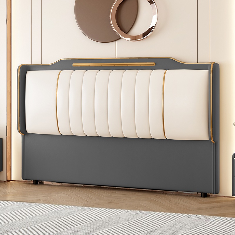 Simplistic Style Wingback Headboard with No Distressing in Pine Wood, Featuring Camelback Shape for King/Queen/Full Bed, Sponge Upholstery Fill, and Standard Height - image 6