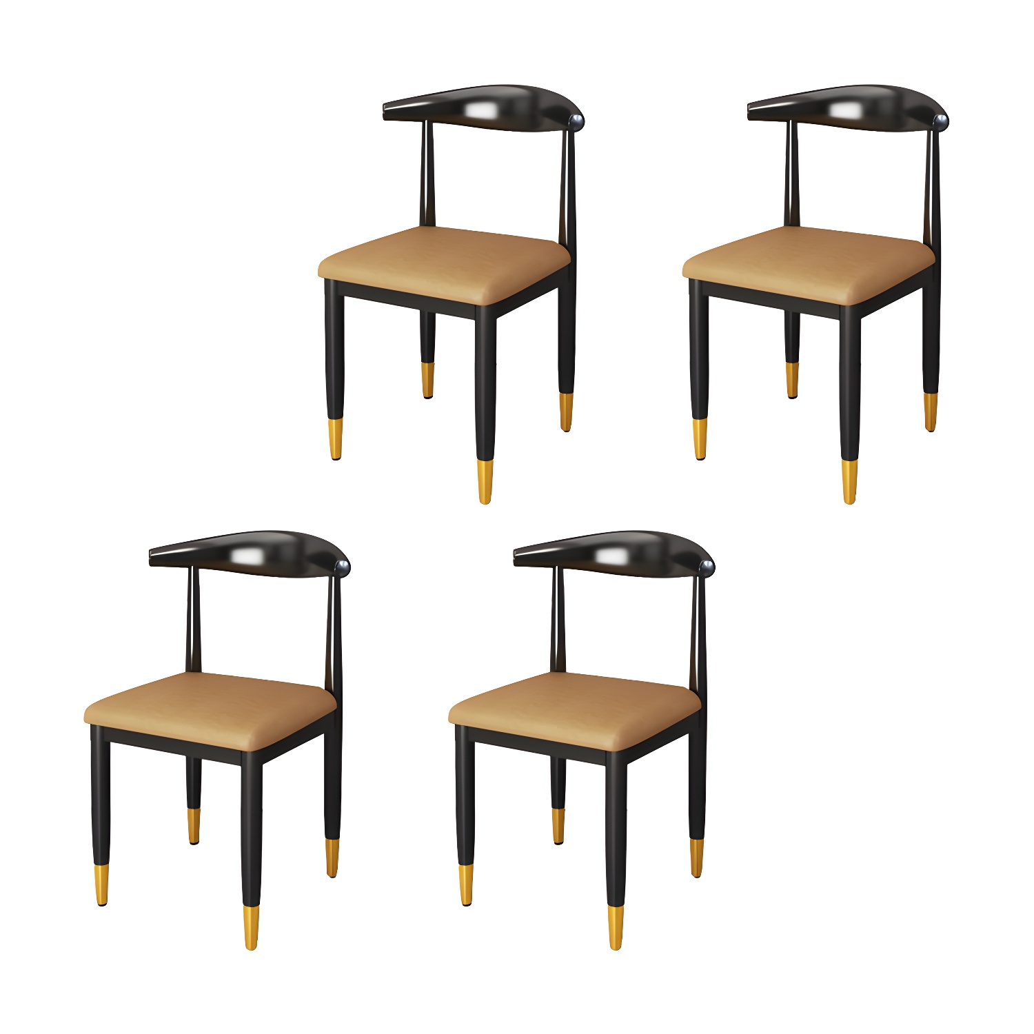 Indoor Open Back Dining Chair Industrial Upholstered Armless Chair - image 9
