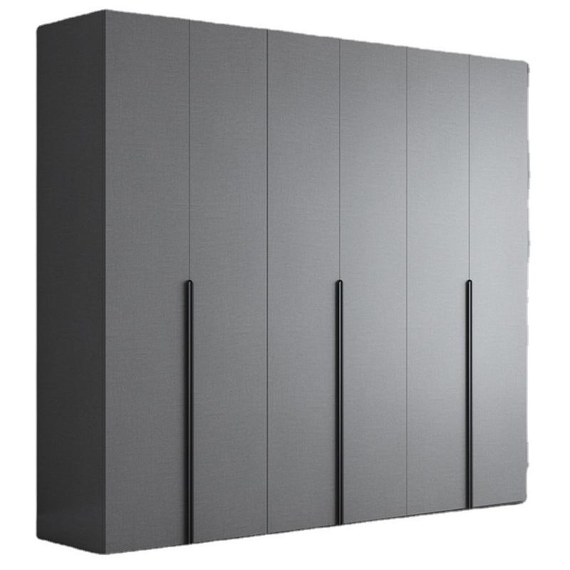 Trendy Dove Grey Wooden Wardrobe with Interior Shelves, Soft Close Door & Hanging Rod - image 4