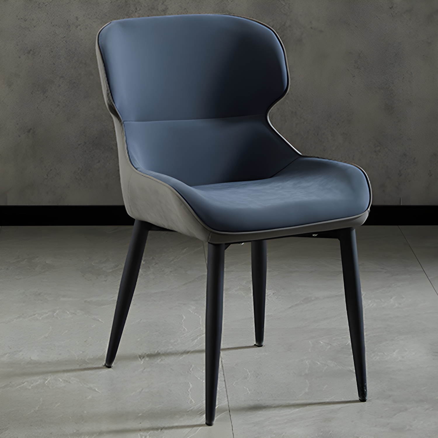 Nordic Style Metal Armless Dining Chairs Wingback Side Chair for Home Use