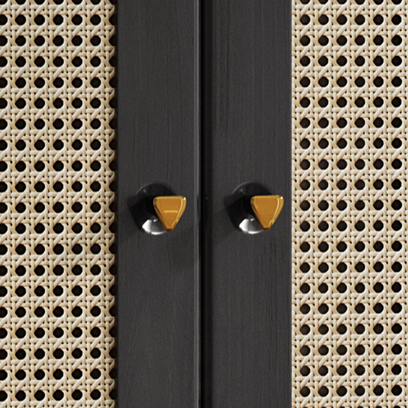 Ink Lumber Wardrobe Armoire with Compartments, Interior Shelves, and Hanging Rod - image 6