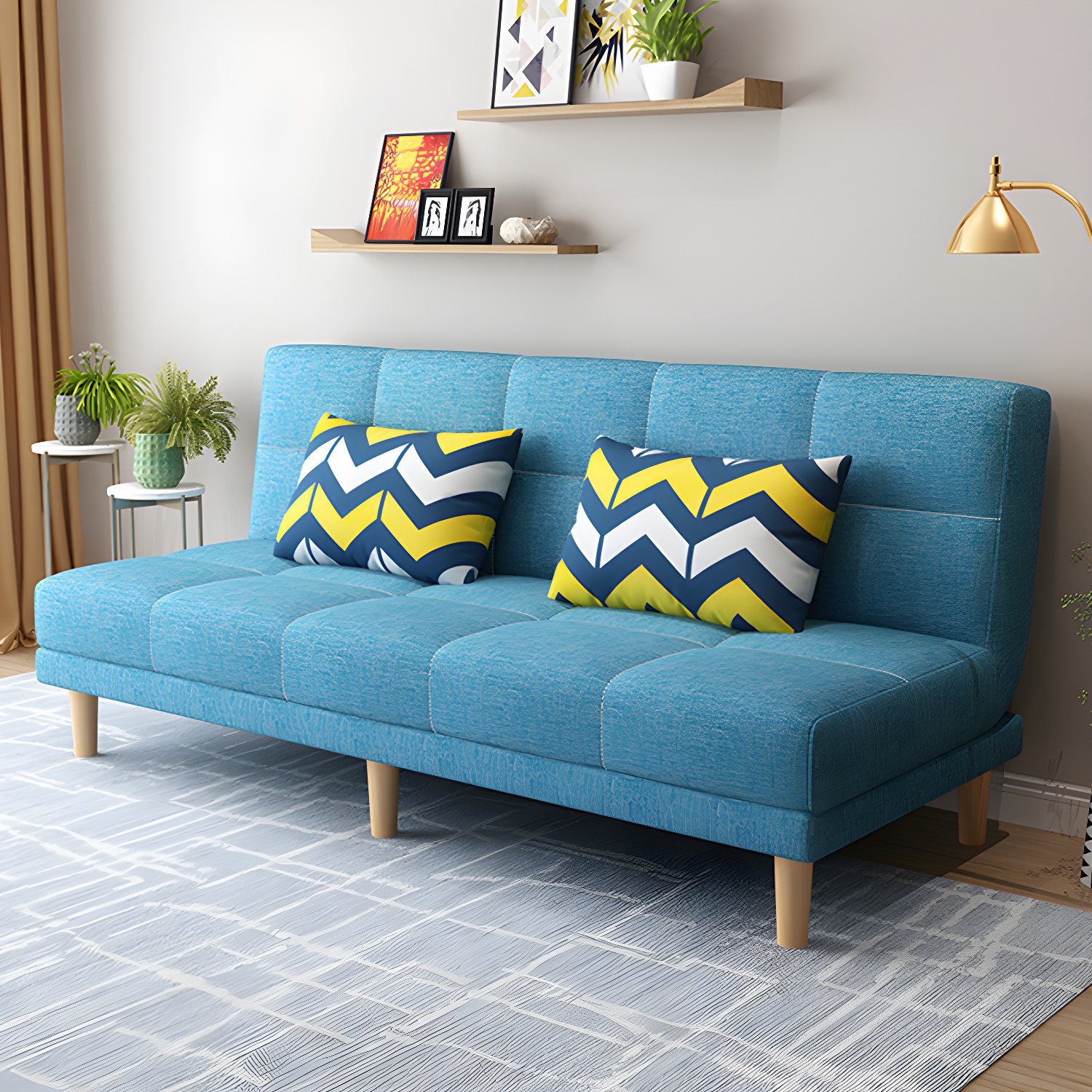 Contemporary Armless Standard Sofa Bed Dual Purpose Sofa for Living Room - image 9
