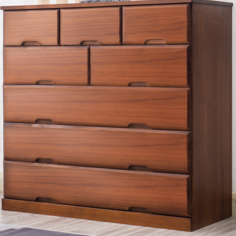 Sepia Minimalist Raw Wood Lingerie Chest/Dresser Vanity Combo with Multiple Drawers in Vertical/Horizontal Orientation - image 2