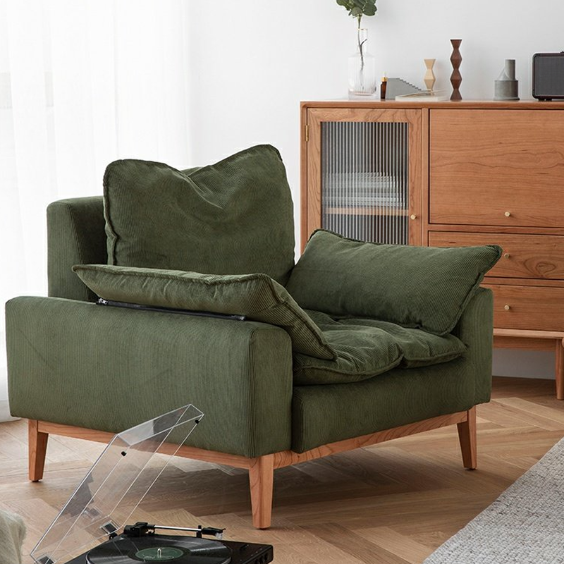 Contemporary Seats 2/1 Person Straight/L-Shaped Horizontal Left Sofa Couch /Chaise with Natural Wood Frame - image 6