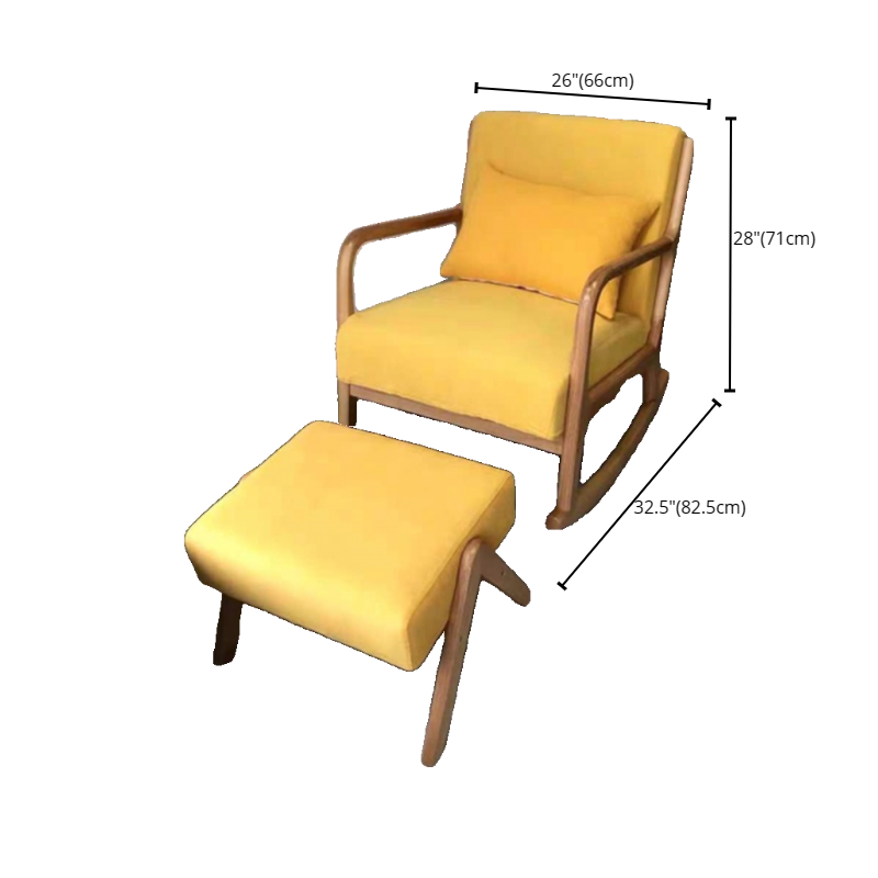 Casual Chalk/Cocoa/Azure Wood Rocking Chair Couch - image 23
