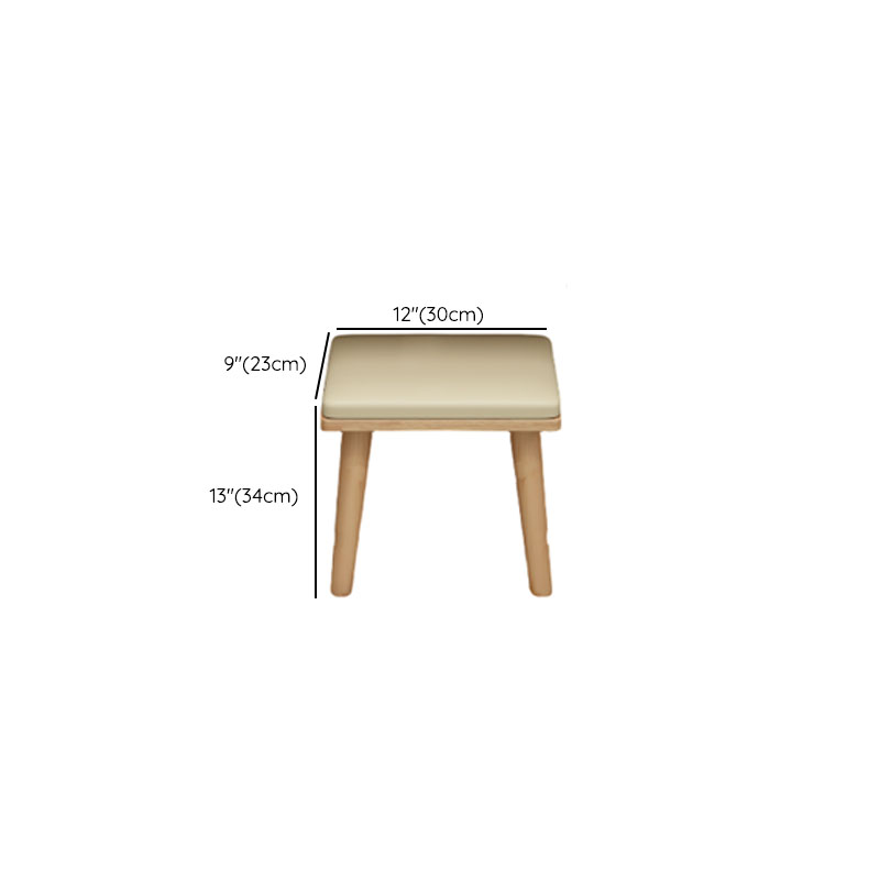 Modish Small/Standard Vanity Set with White/Auburn/Natural Color Chair, 1 Drawer/2 Drawers, Rubberwood Frame, and Standing Mirror - image 13