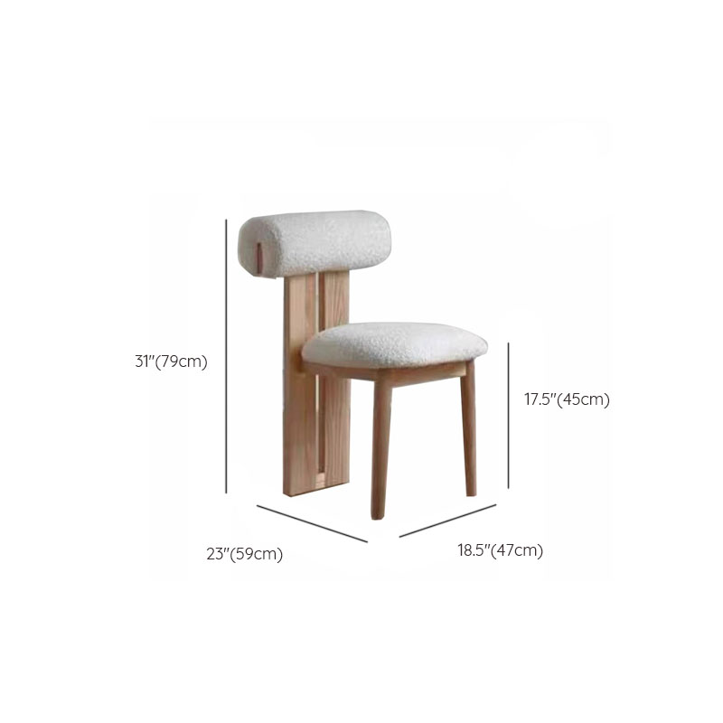 Modern Upholstered Armless Kitchen & Dining Chair, Open Back, Wood Ash, 1 Piece - image 23