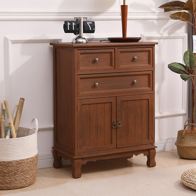 Scandinavian Narrow Metal Lingerie Chest/Semainier, Features 1 Cabinet and Included Shelves - image 2