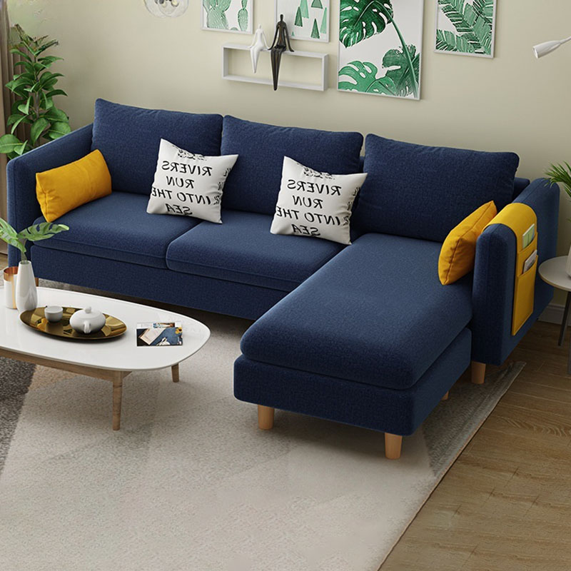 Modern Simple Style L-Shape Natural Wood Reversible Corner Sectional for Living Space - image 11